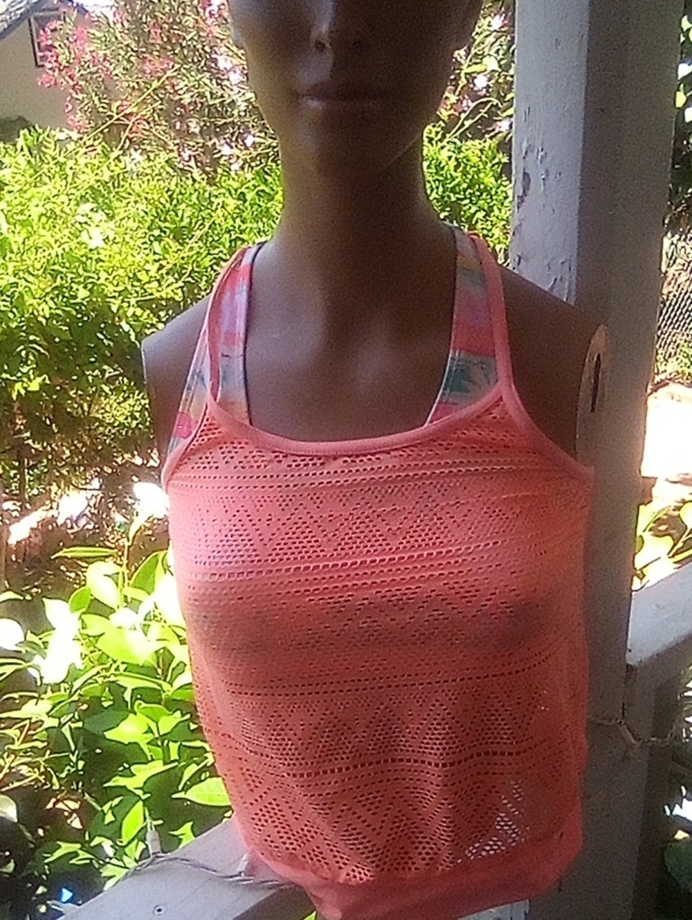 Gerry Girls Size 14 Coral Knit Layering Tank Top